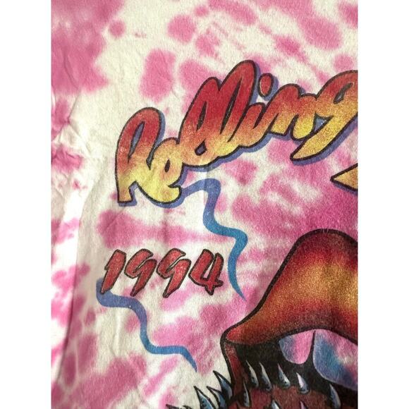 DAYDREAMER LA Revolve Rolling Stones Voodoo Lounge Weekend Tee Pink Tie Dye Sz S - Picture 3 of 6